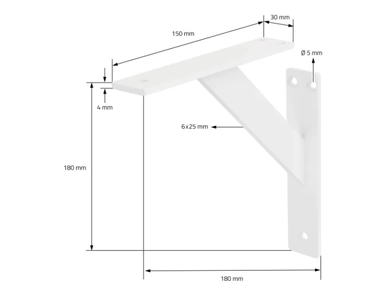 ML-Design 2 Stück Regalhalterung 180x180mm Aluminium Schwebende Regalwinkel