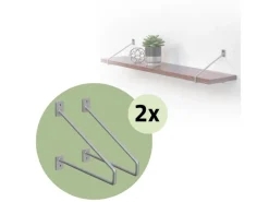 ML-Design 4 Stück Regalhalterung 220 mm aus Stahl Haarnadel Schwebe