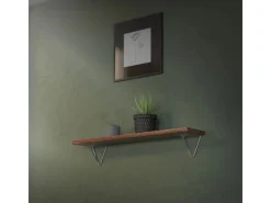 Best ML-Design 4 Stück Regalhalterung 160 mm aus Metall Dreieckige Schwebe Grau