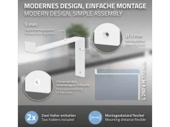 Discount ML-Design 4 Stück Regalhalterung 25x4x14,5 cm Weiß aus Metall 10 Zoll L-Form