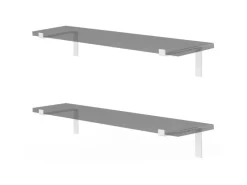 Discount ML-Design 4 Stück Regalhalterung 25x4x14,5 cm Weiß aus Metall 10 Zoll L-Form