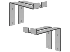 Clearance ML-Design 4 Stück Regalhalterung 20x4x14,5 cm Grau aus Metall 8 Zoll L-Form