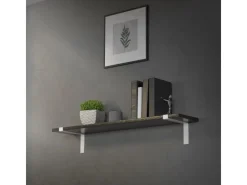 ML-Design 2 Stück Regalhalterung 25x4x14,5 cm aus Metall 10 Zoll L-Form