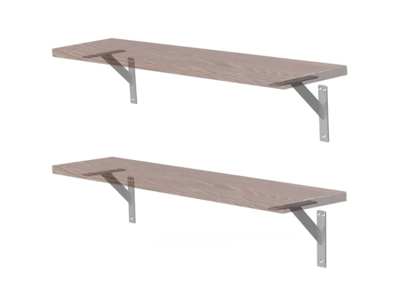 Sale ML-Design 4 Stück Regalhalterung 180 x 180 mm Silber Aluminium Schwebende