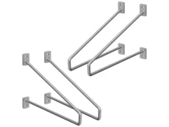ML-Design 4 Stück Regalhalterung 265 mm aus Stahl Haarnadel Schwebe