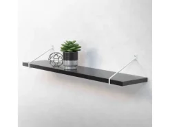 ML-Design 2 Stück Regalhalterung 220 mm aus Stahl Haarnadel Regalwinkel Weiß