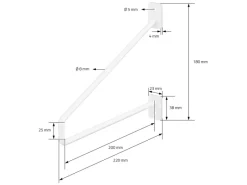 ML-Design 2 Stück Regalhalterung 220 mm aus Stahl Haarnadel Regalwinkel Weiß