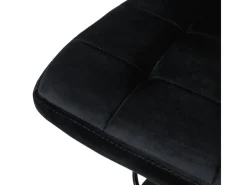 ML-Design Barhocker 4Er Set Bezug aus Samt mit Rückenlehne und Fußstütze