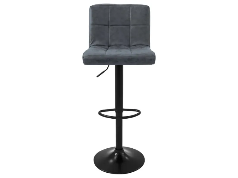 Discount ML-Design Barhocker 4Er Set aus Kunstleder Anthrazit mit Rückenlehne Fußstütze Anthrazit-Schwarz