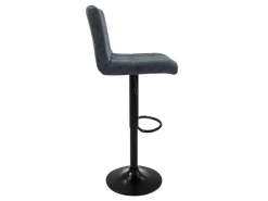 Discount ML-Design Barhocker 4Er Set aus Kunstleder Anthrazit mit Rückenlehne Fußstütze Anthrazit-Schwarz