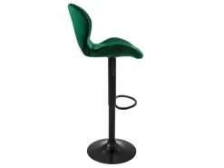 ML-Design Barhocker 2Er Set aus Samt Grün Gepolsterter Barstuhl mit Fußstütze