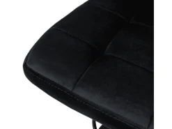 Best ML-Design Barhocker 2Er Set aus Samt Schwarz Barstuhl mit Rückenlehne Fußstütze