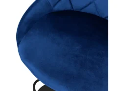 Outlet ML-Design Barhocker 2Er Set aus Samt Blau Barstuhl mit Rückenlehne und Fußstütze