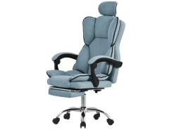 ML-Design Bürostuhl Ergonomisch Blau Höhenverstellbar mit Rückenlehne