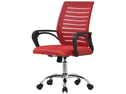 ML-Design Bürostuhl Ergonomisch Rot Höhenverstellbarer Drehstuhl