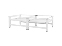 New ML-Design Doppel Waschmaschinen-Untergestell 2 Ausziehbaren Ablagen Weiß Stahl