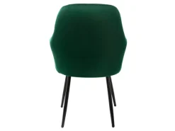 ML-Design 2er Set Esszimmerstühle mit Rücken- und Armlehnen Grün aus Samt