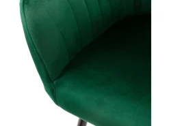 ML-Design 2er Set Esszimmerstühle mit Rücken- und Armlehnen Grün aus Samt