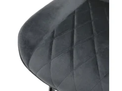 ML-Design 6Er Set Esszimmerstühle mit Rücken- und Armlehnen Anthrazit Samt Sitz