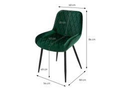 ML-Design 6Er Set Esszimmerstühle Esszimmerstuhl mit Rücken Armlehnen Dunkelgrün