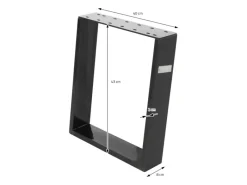 Best ML-Design 2Er Set Tischkufen 80GRAD Neigung 40 x 43 cm Industrial 8x2 cm