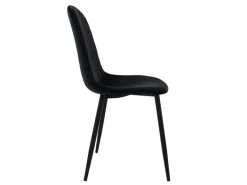 Hot ML-Design Esszimmerstühle 4er Set Schwarz Küchenstuhl mit Samtbezug