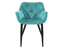 ML-Design Esszimmerstühle 4Er Set Petrol Küchenstuhl mit Dickem Samtstoff