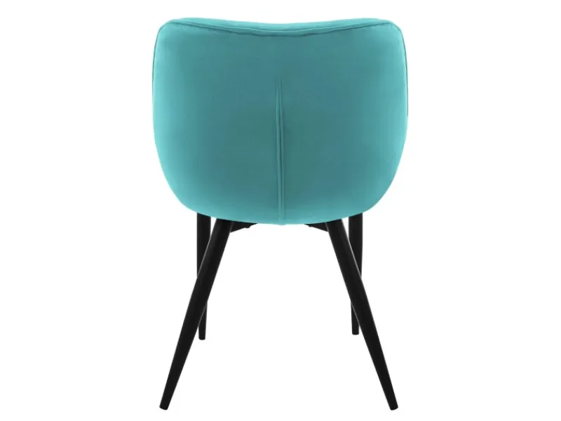 ML-Design Esszimmerstühle 4Er Set Petrol Küchenstuhl mit Dickem Samtstoff