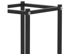 ML-Design Kaminholzregal 33 x 115 x 33 cm Rechteckig Schwarz Metall Innen/Außen
