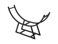 ML-Design Kaminholzregal 55 x 94 x 21 cm Schwarz Metall Innen/Außen U-förmiges