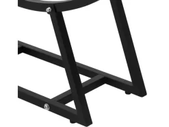 ML-Design Kaminholzregal 55 x 94 x 21 cm Schwarz Metall Innen/Außen U-förmiges