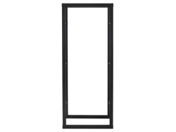 Clearance ML-Design Kaminholzregal 60x150x25 cm Rechteckig Schwarz Metall Innen/Außen