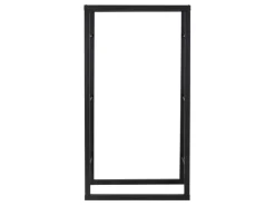 Outlet ML-Design Kaminholzregal 80x150x25 cm Rechteckig Schwarz Metall Innen/Außen