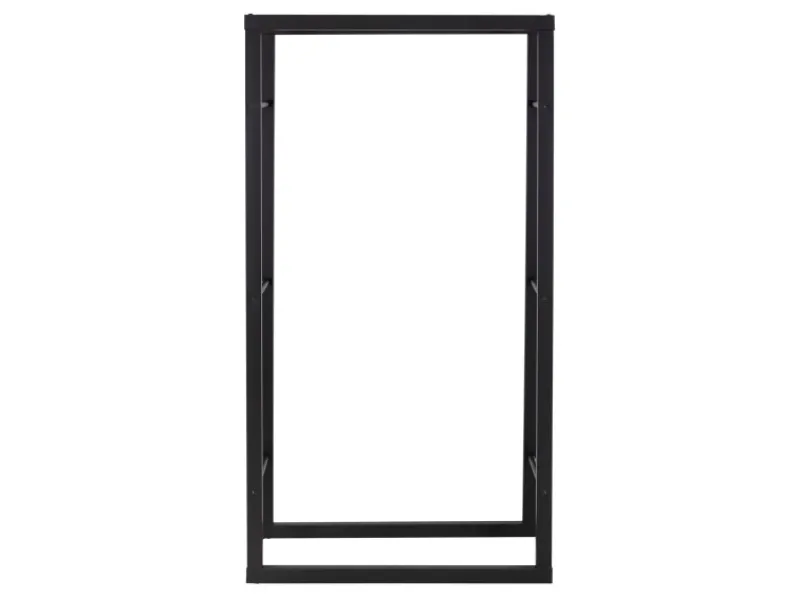 Outlet ML-Design Kaminholzregal 80x150x25 cm Rechteckig Schwarz Metall Innen/Außen