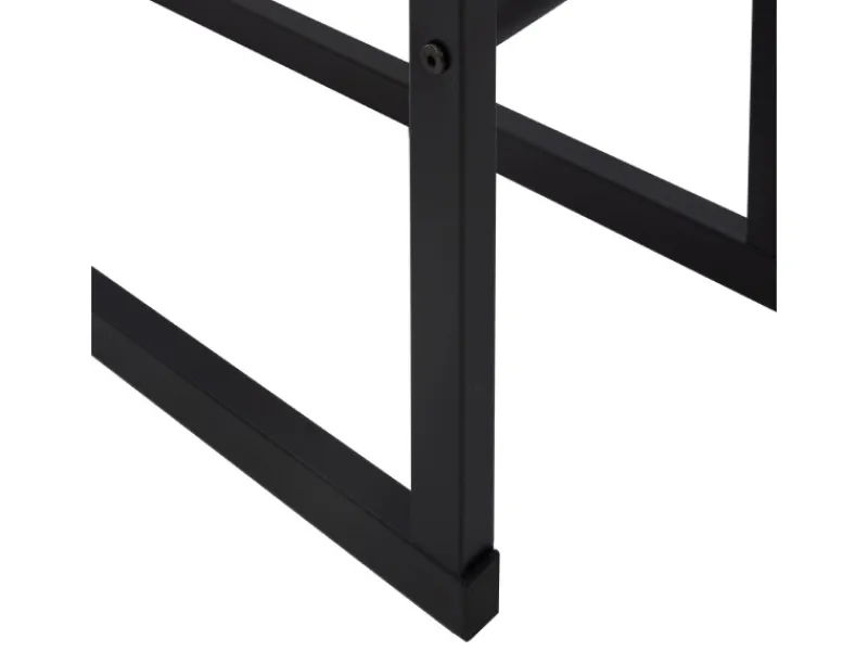 Outlet ML-Design Kaminholzregal 80x150x25 cm Rechteckig Schwarz Metall Innen/Außen