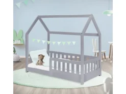 ML-Design Kinderbett 70x140 cm mit Rausfallschutz Lattenrost