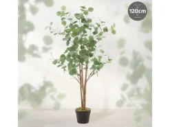 Best ML-Design Künstliche Eukalyptus 120cm Groß Kunstpflanze Naturholzstamm