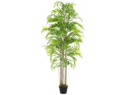 ML-Design Künstlicher Bambus 180cm Groß Kunstpflanze mit Echtholzstamm