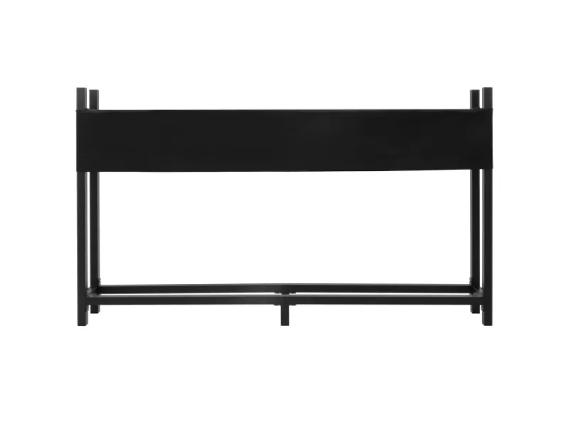 ML-Design Metall Kaminholzregal mit Abdeckung 200x25x115 cm Anthrazit Stahl