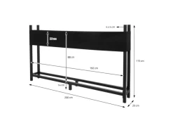 ML-Design Metall Kaminholzregal mit Abdeckung 200x25x115 cm Anthrazit Stahl