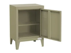 Clearance ML-Design Nachttisch in 40x30x58 cm aus Stahl Industriedesign Olive