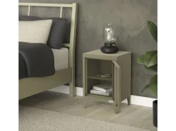 Clearance ML-Design Nachttisch in 40x30x58 cm aus Stahl Industriedesign Olive