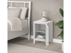 Outlet ML-Design Nachttisch in 40x30x58 cm aus Stahl Industriedesign Weiß