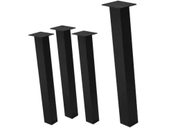 New ML-Design Tischbeine 4Er Set I-96GRAD H72 cm Stahl 8x8cm Schwarz
