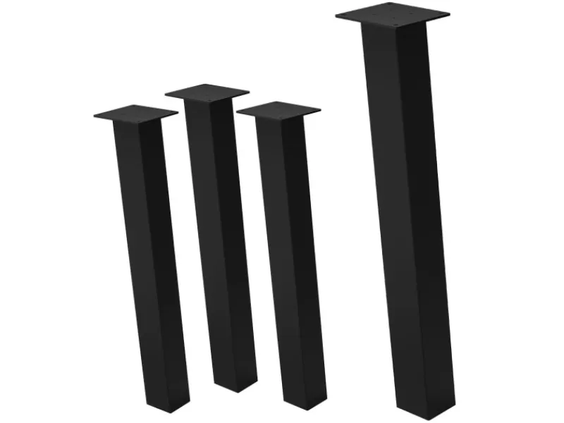 New ML-Design Tischbeine 4Er Set I-96GRAD H72 cm Stahl 8x8cm Schwarz