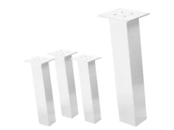 Clearance ML-Design Tischbeine 4Er Set I-96GRAD H42 cm Stahl 8x8cm Weiß