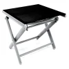Best Mojawo Garten Fußhocker ZUSAMMENKLAPPBAR Klapphocker WITTERUNGSBESTÄNDIGES Aluminium WETTERFESTE Gartenmöbel SILBER und SCHWARZ Schwarz