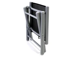 Best Mojawo Garten Fußhocker ZUSAMMENKLAPPBAR Klapphocker WITTERUNGSBESTÄNDIGES Aluminium WETTERFESTE Gartenmöbel SILBER und SCHWARZ Schwarz