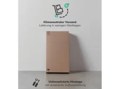 mokebo Bad Hochschrank Der Kapitän Badezimmerschrank in 180x33x34 HxBxT in cm in 2 Weiß