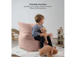 mokebo Kindersessel aus Cord Der Pausenheld Sitzsack Kinder Kindersitzsack in